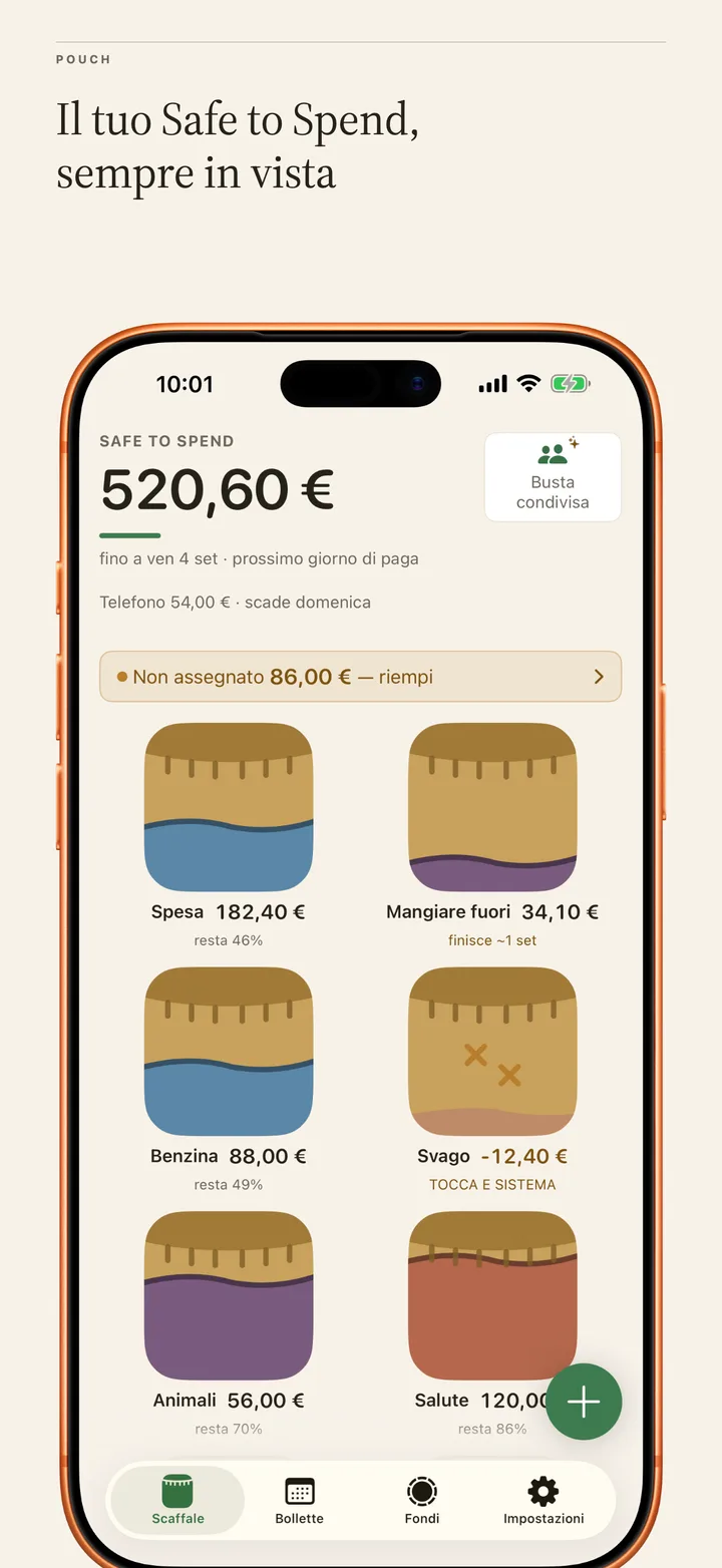 Safe to Spend: one clear number telling you what's left until your next paycheck, after bills.